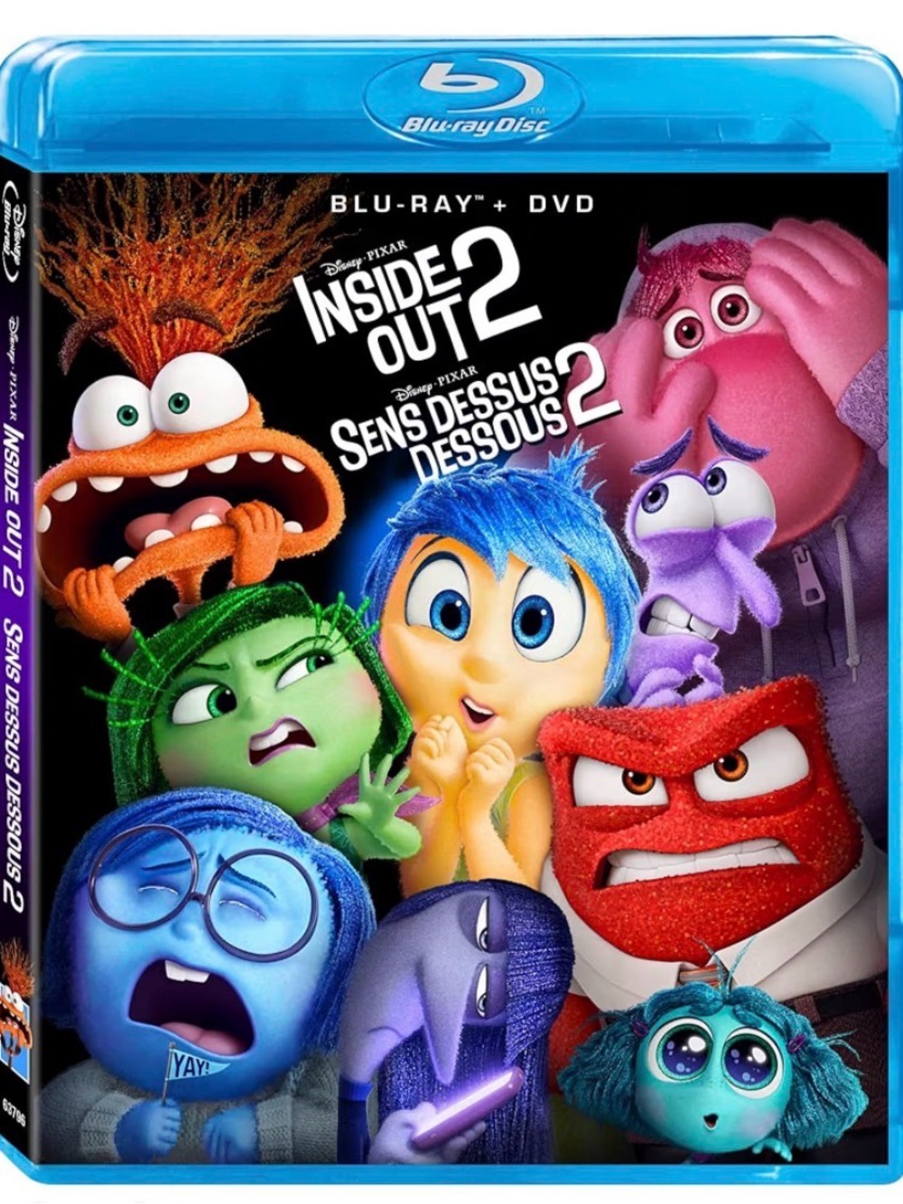 Disney•Pixar Inside Out 2 Blue-Ray + DVD Movie Kids Emotions Bilingual Gift